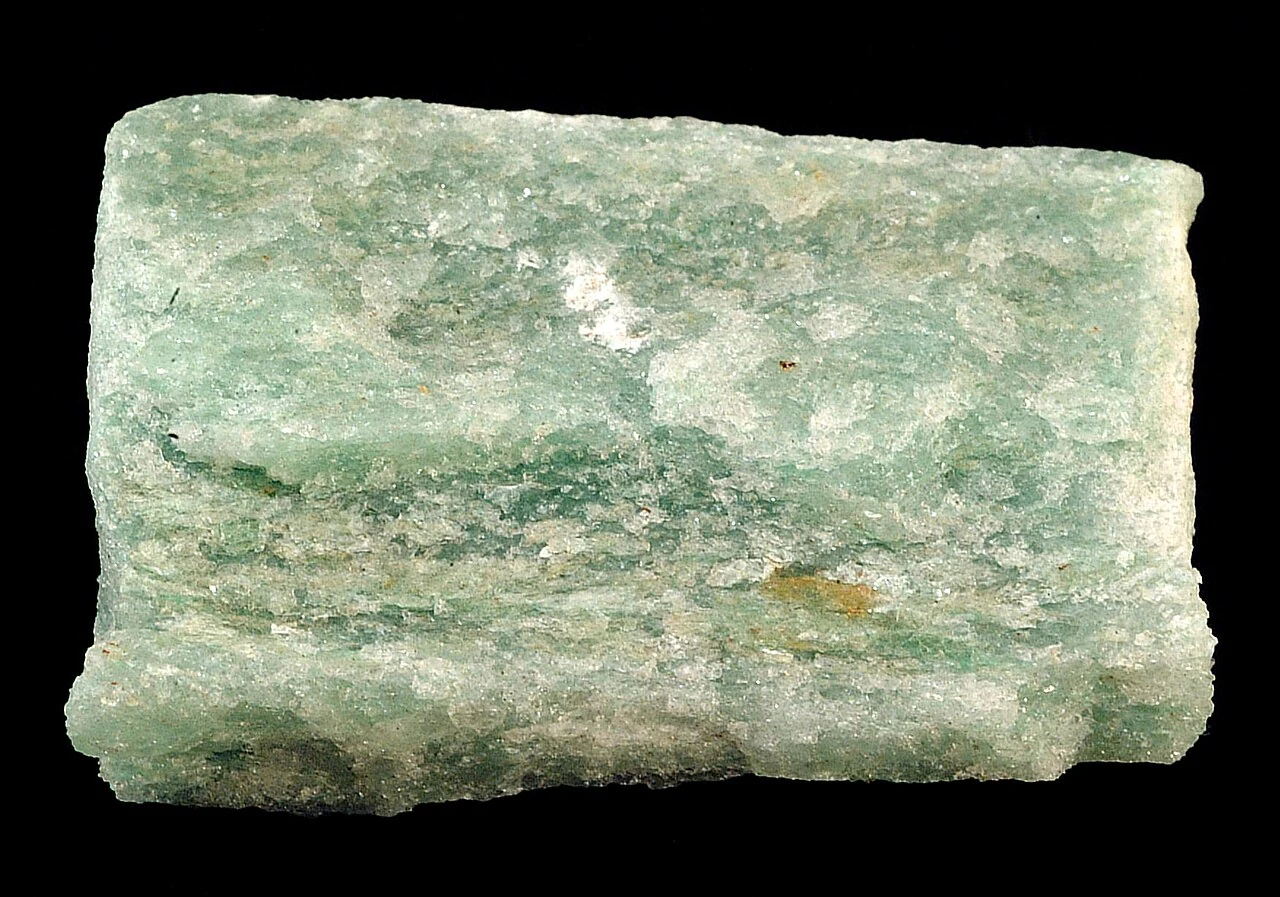 Greenish unpolished aventurine specimen