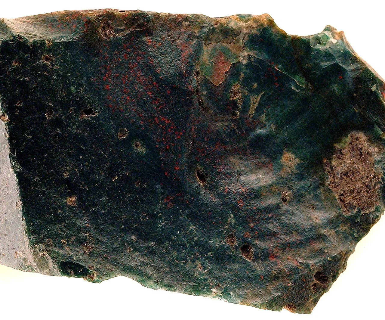 Dark green bloodstone with red flecks