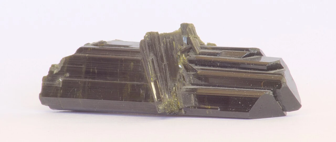 Elongated epidote crystal from Knappenwand
