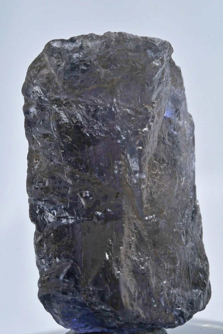 Rough blue-grey iolite crystal