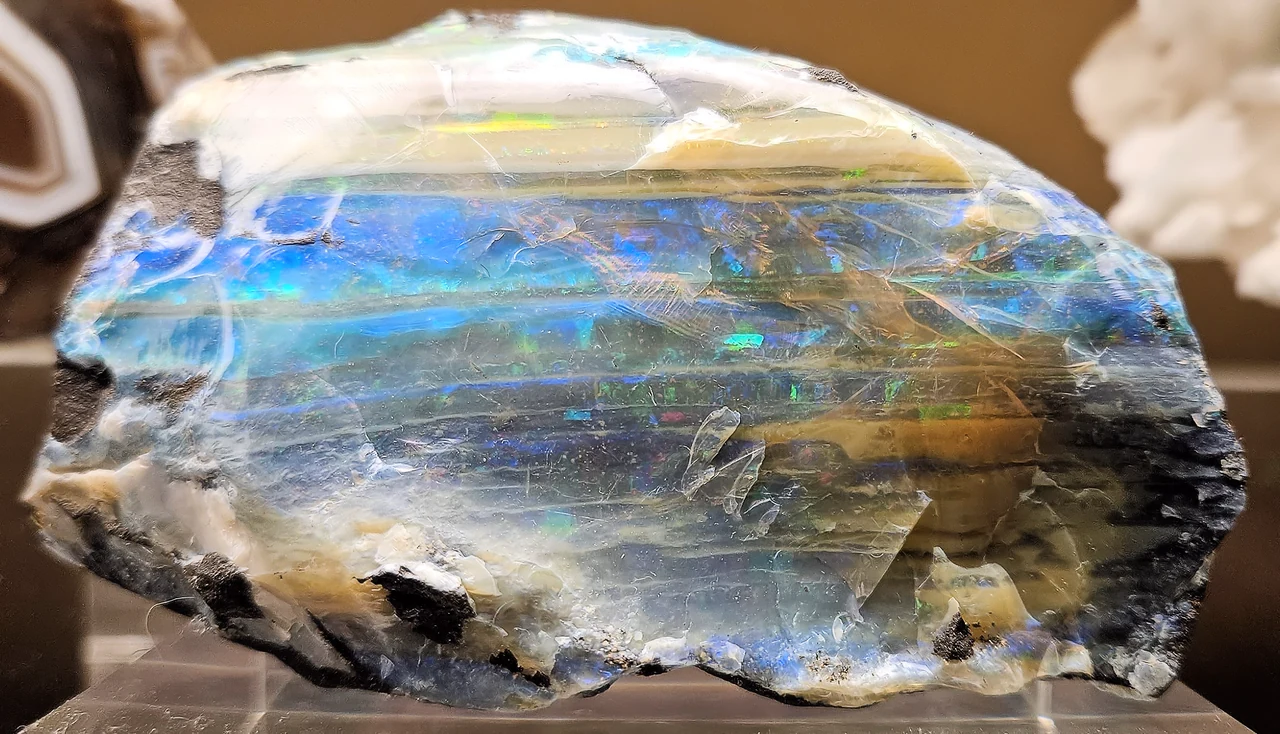 Opal from Queensland with visible play of colour
