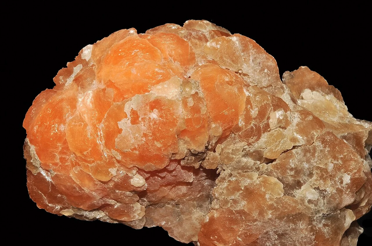 Orange calcite with pale zones