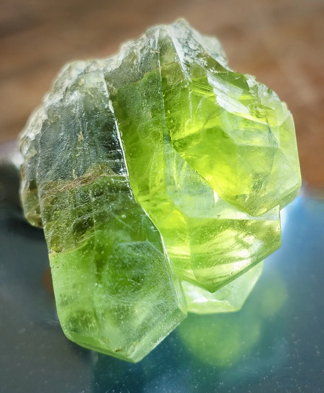 Green peridot crystal from Pakistan