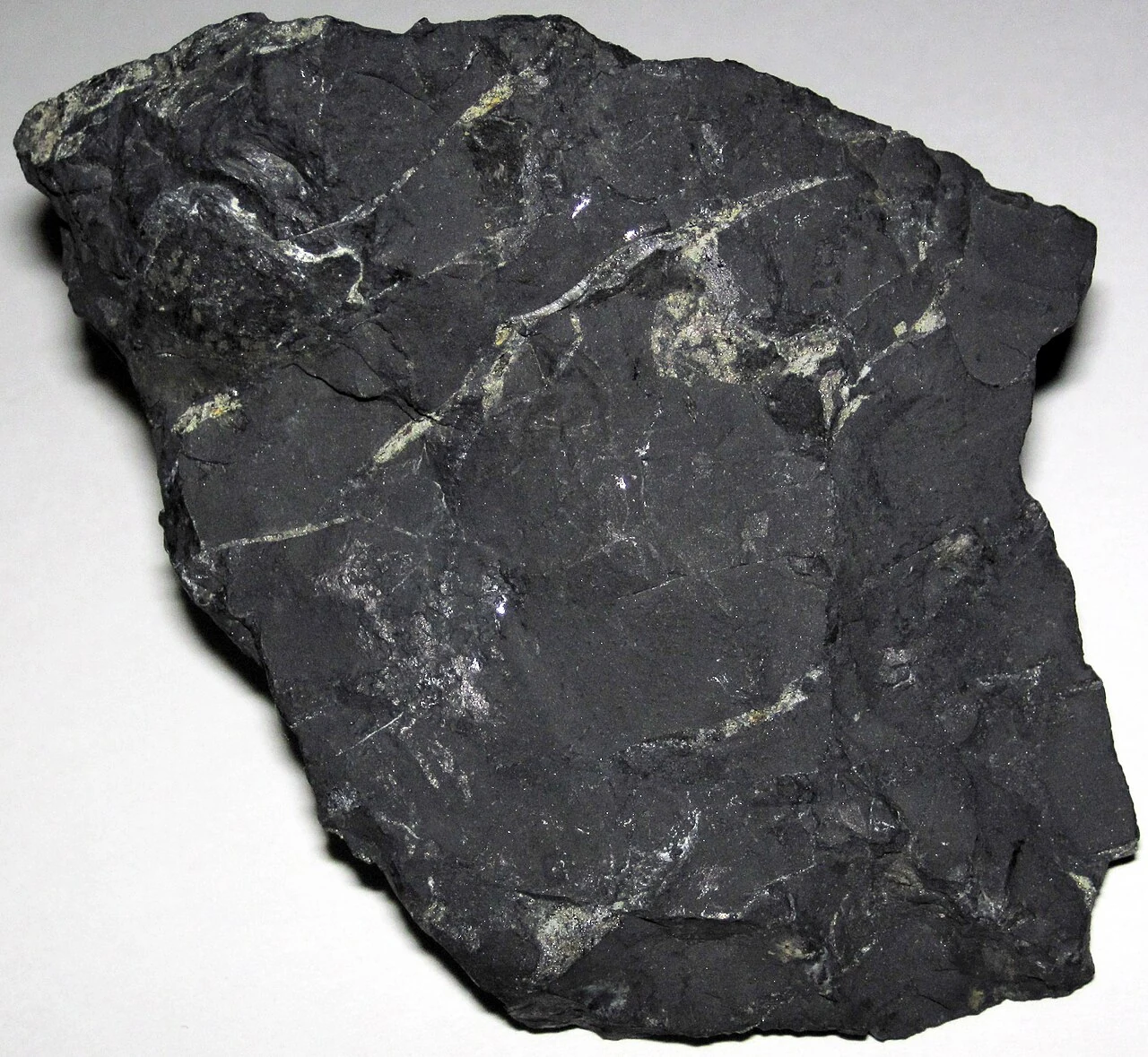Dull black rough shungite